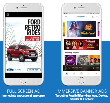 Roadblock Premium Media Advertising In Hungama App The