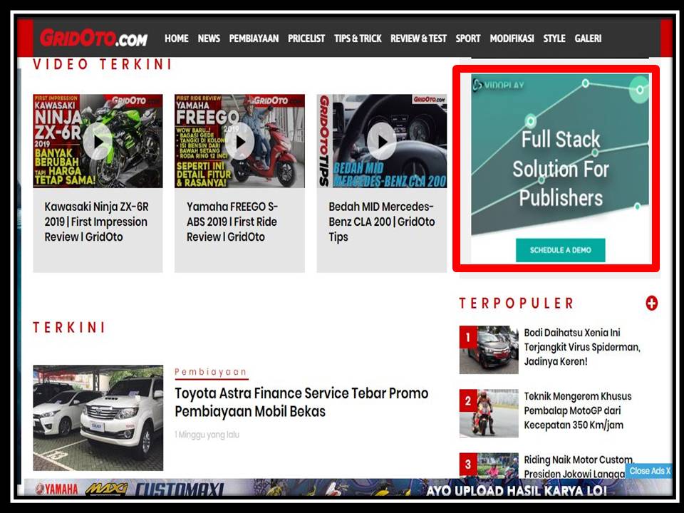 Medium Rectangle Banner Opsi Populer Iklan Di Gridoto Website